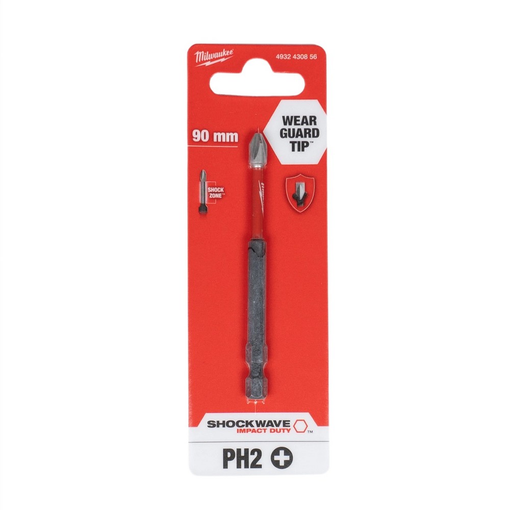 Накрайник ударен MILWAUKEE, PH2, 90 mm / 4932430856 Накрайник ударен MILWAUKEE, PH2, 90 mm / 4932430856
